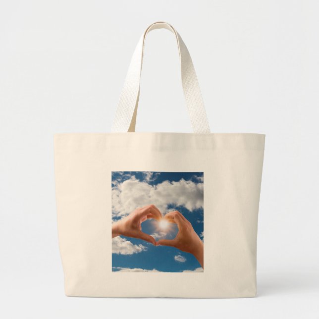 HÄNDER i KÄRLEK Jumbo Tygkasse (Framsidan)