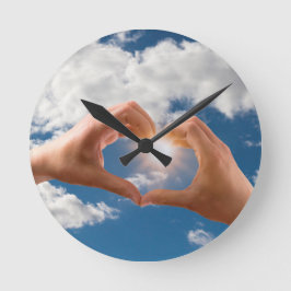 HÄNDER i KÄRLEK Rund Klocka