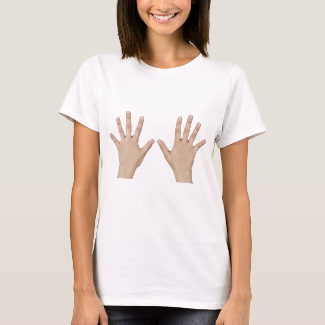 Händer i olämplig ställen tee shirt (Framsida)