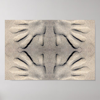 Händer i Sands Poster