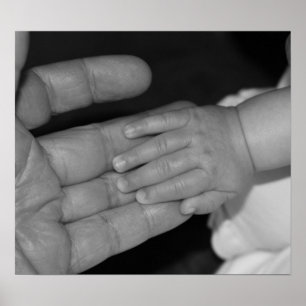 Händer i svartvitt poster