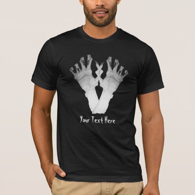 händer, känt, läskigt monster t-shirt (Framsida)