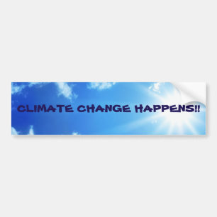 "Händer klimatförändring" den soliga Bildekal