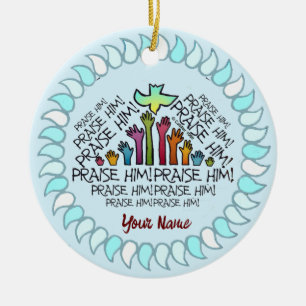 Händer lovordar honom kristen ornament