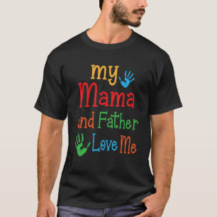 Händer Lycklig-dagen till min dotter Mamma och Far T Shirt