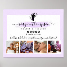 Händer & Månfas Massagesalong Marknadsföring Poster