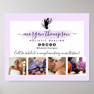 Händer & Månfas Massagesalong Marknadsföring Poster