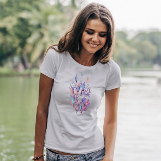 Händer med Färg Löv T Shirt (Skapare uppladdad)