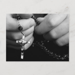 Händer med Rosary Vykort