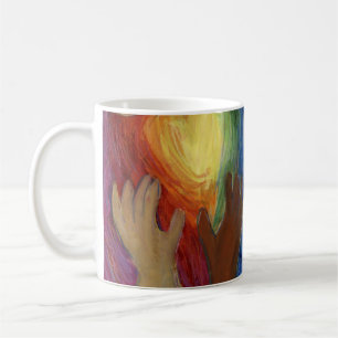 Händer och hjärtlig mångfald Hearts Kärlek Kaf Kaffemugg