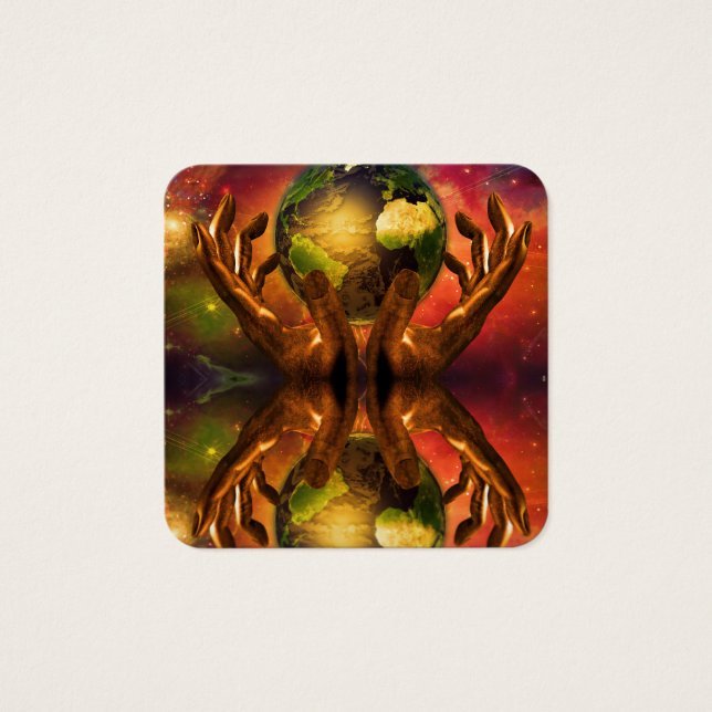 Händer of Creator Fyrkantigt Visitkort (Framsida)