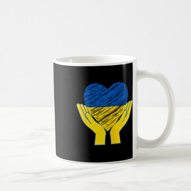 Händer Off Ukraina I Ukrainsk Protest Mot Puti Kaffemugg (Höger)