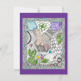 Händer över ett tomt hälsningskort för hörselskada julkort