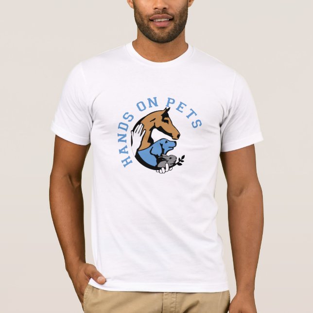 händer på sällskapsdjur tee shirt (Framsida)