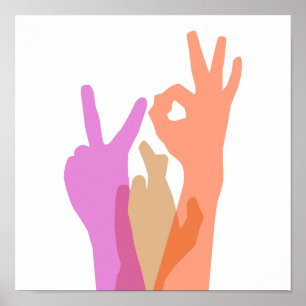 Händer - Peace Tur OK Poster