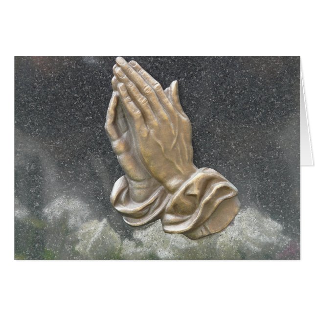 HÄNDER PRAYER HÄLSNINGSKORT (Framsidan Horizontal)