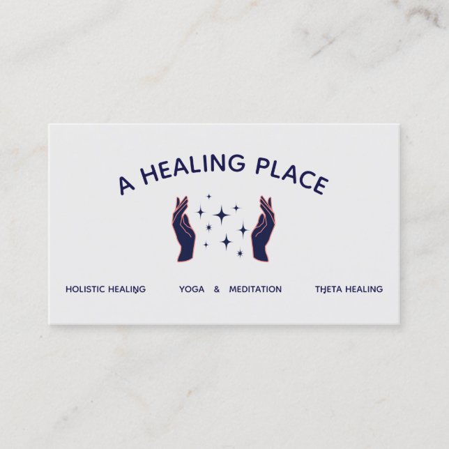 Händer Reiki Master Energy Worker Visitkort (Framsida)