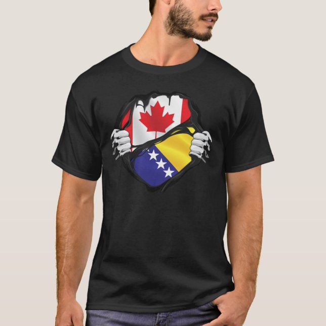 Händer rippade rötter i Bosnien och Hercegovina T Shirt (Framsida)