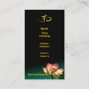 HÄNDER-/ROSA-LOTUS I BLOMMAR VISITKORT