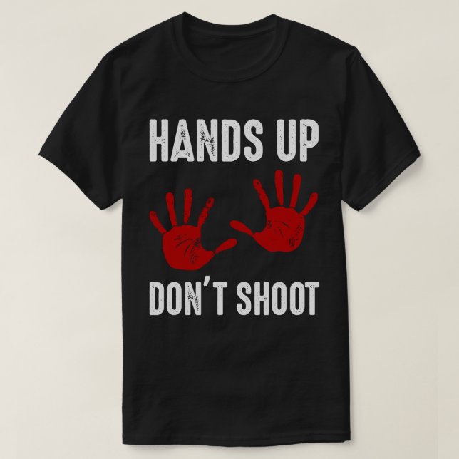 Händer skjuter upp inte stoppvåld t shirt (Design framsida)