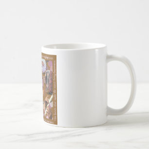 Händer som gör musiken. Gör lyckan (bruntet) Kaffemugg