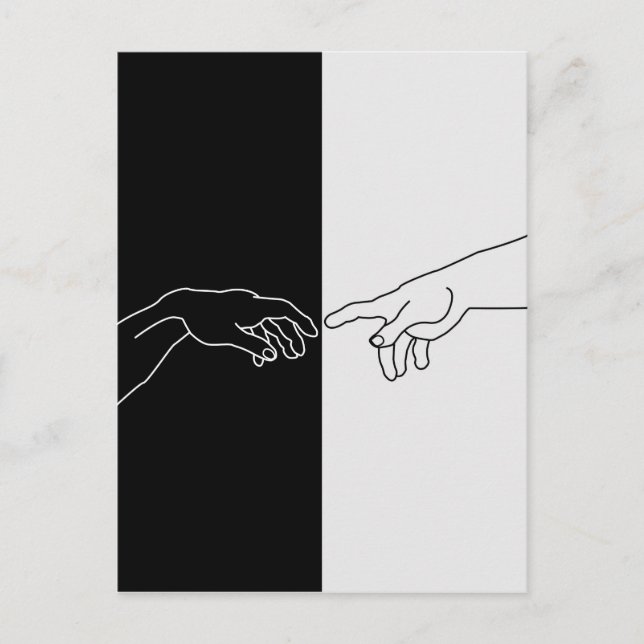 Händer som visar att Adam har bildats Vykort (Framsida)