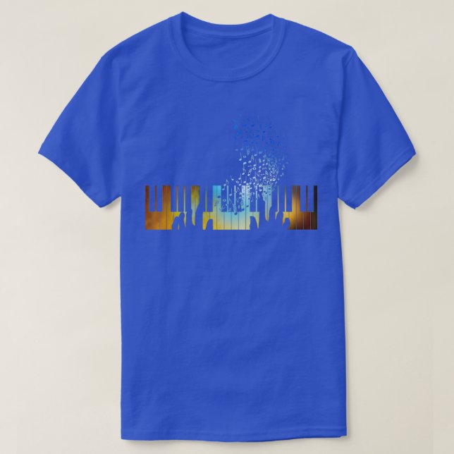 Händer spelar på Piano Tangentbord Gift for Music  T Shirt (Design framsida)