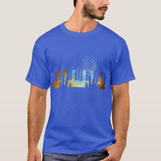 Händer spelar på Piano Tangentbord Gift for Music  T Shirt