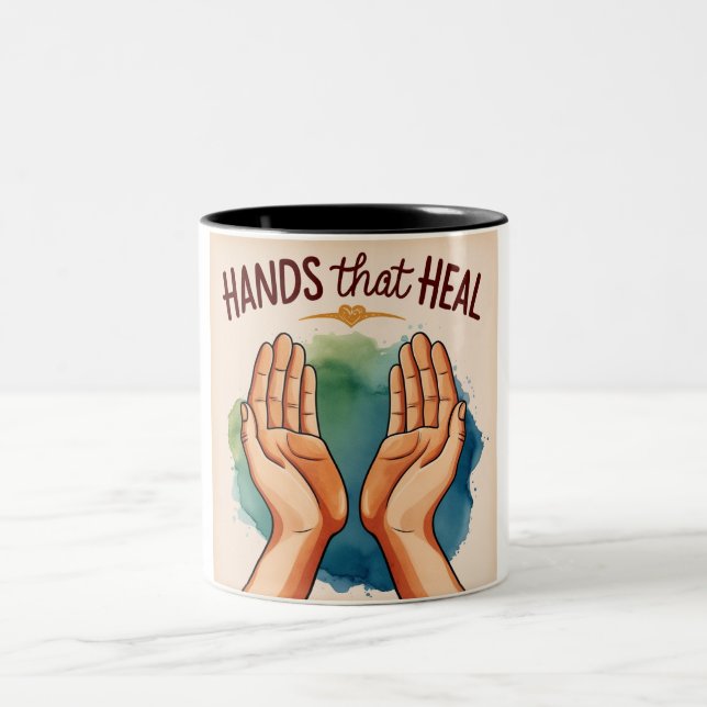 Händer till Compassion: Unik keramisk Mugg (Center)