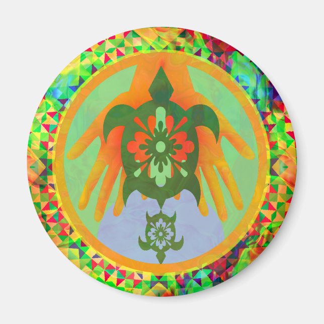 Händer Turtles Magnet (Framsidan)