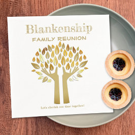 Händer Up Träd Löv Family Reunion Essentials Pappersservett