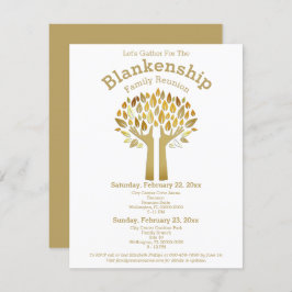 Händer Up Träd Löv Family Reunion-mall Inbjudningar