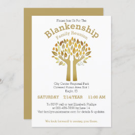 Händer Up Träd Löv Family Reunion-mall Inbjudningar