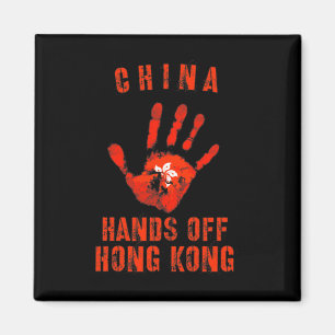 Händer utanför Hongkongs China protesterar mot Chi Magnet