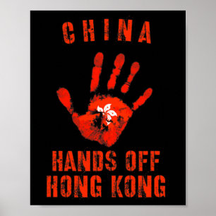 Händer utanför Hongkongs China protesterar mot Chi Poster