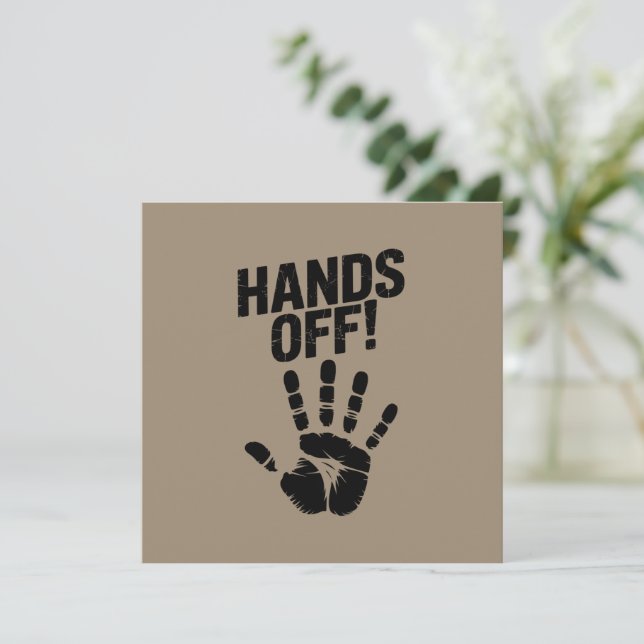 Händer utanför min Land mitt kroppsläkemedel Polit Inbjudningar (Stående Fram)