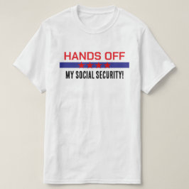 Händer utanför min Social-Rött vitt blått T Shirt
