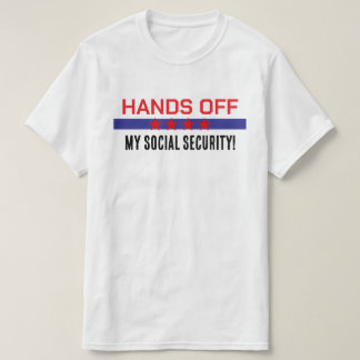 Händer utanför min Social-Rött vitt blått T Shirt