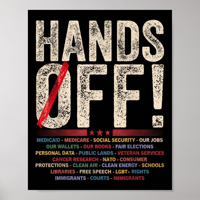 Händer utanför protest - exempellösa åtgärder - hä poster (Framsidan)