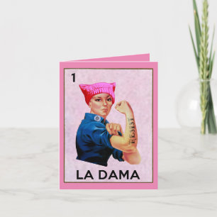 Händer utanför Rosie Riveter La Dama Loteria Anteckningskort