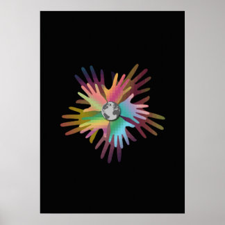 Händer Värld runt Poster