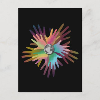 Händer Värld runt Vykort