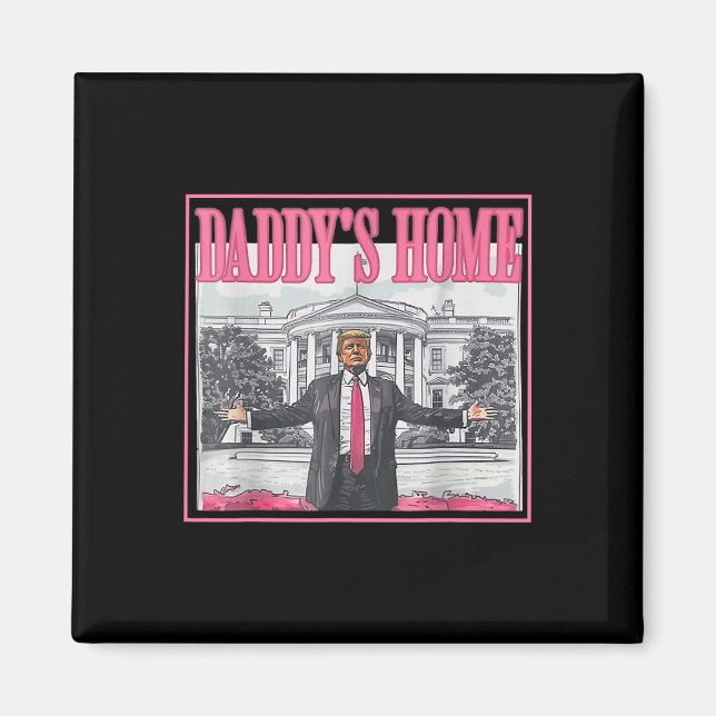 Händer Wide framför White Pappor Home House Pi Magnet (Framsidan)