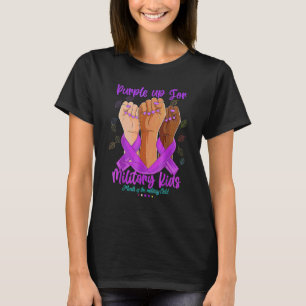 Händernas Lila, dagordning för militära barns Lila T Shirt