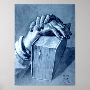 Händerstudie med bibeln - Durer Poster