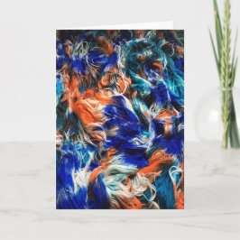 Handfärgat jingfiskgarnkort kort