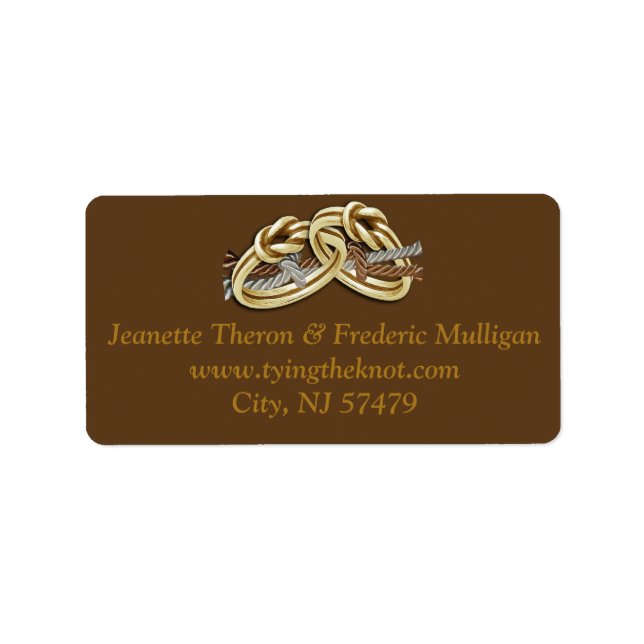 Handfast Ceremony - Gifter sig etiketter Adressetikett (Framsidan)
