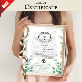 HANDFASTCERTIFIKAT PAGAN NATURE CELTIC 16X20 POSTER