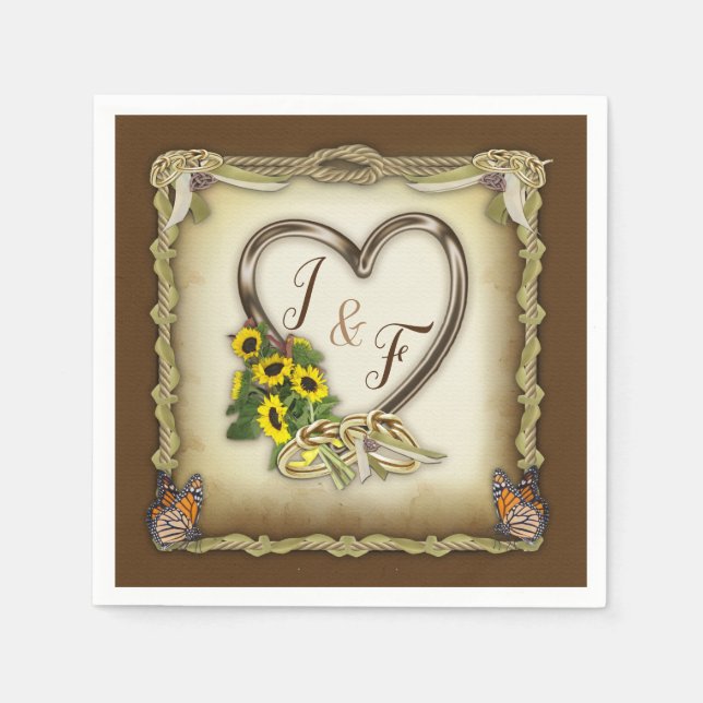 HandfasteCeremony Party Napkins Pappersservett (Framsidan)