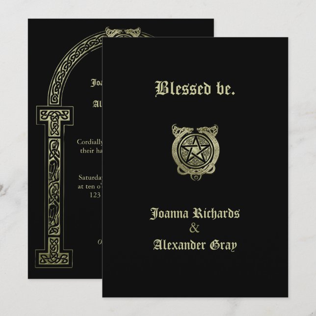 Handfasting inbjudan (Fram/baksida)